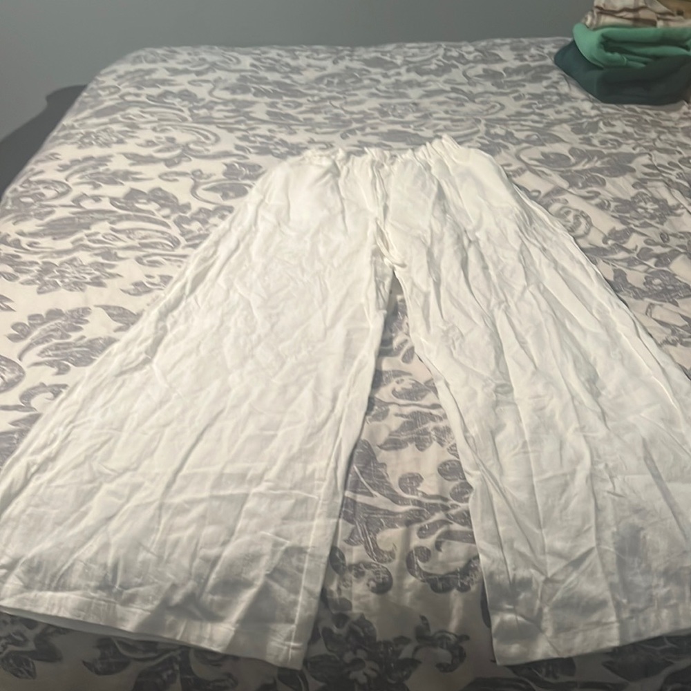 White Drawstring Pants